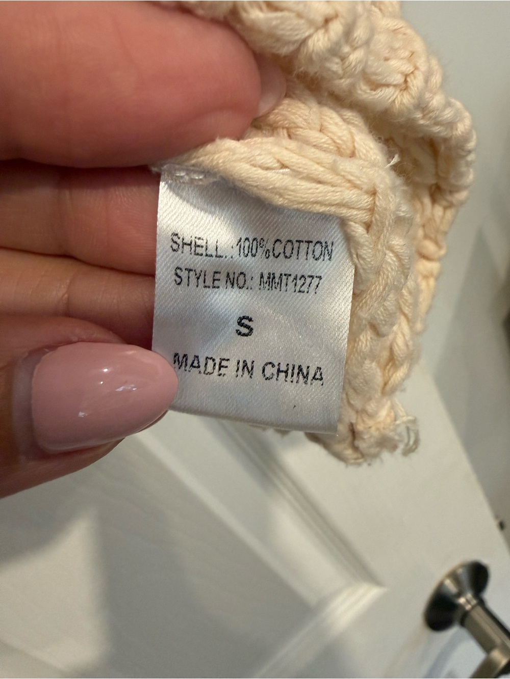 Open-Weave Scoop Neck Pullover in Cream - Women - Picture 3 of 4